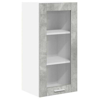 Armadio pensile con porta Grigio cemento 40 x 31 x 80 cm