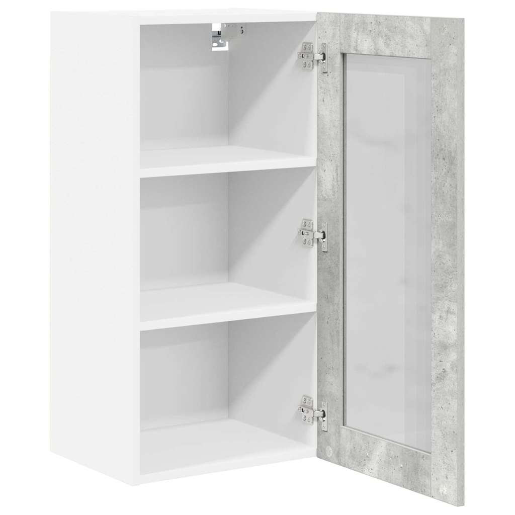 Armadio pensile con porta Grigio cemento 40 x 31 x 80 cm