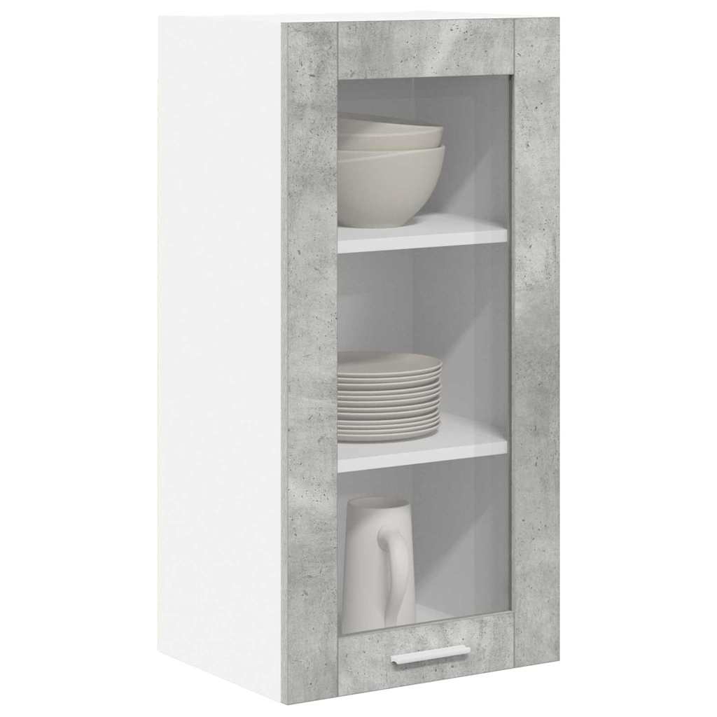 Armadio pensile con porta Grigio cemento 40 x 31 x 80 cm
