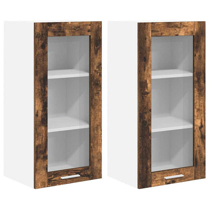 Armadio pensile con porta 2 pcs Rovere fumÃ© 40 x 31 x 80 cm