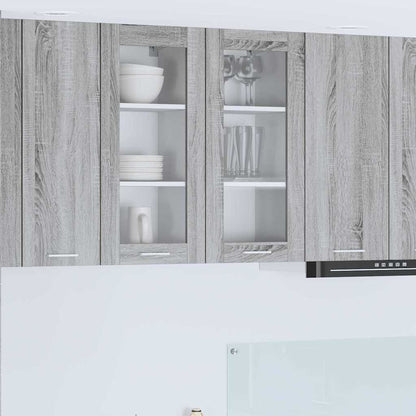 Armadio pensile con porta 2 pcs Grigio Sonoma 40 x 31 x 80 cm