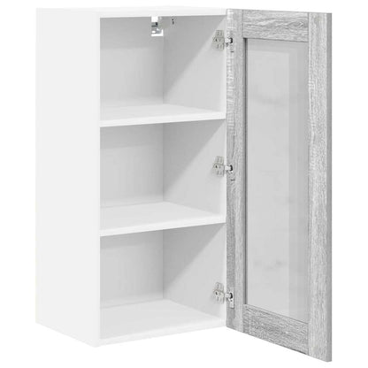 Armadio pensile con porta 2 pcs Grigio Sonoma 40 x 31 x 80 cm