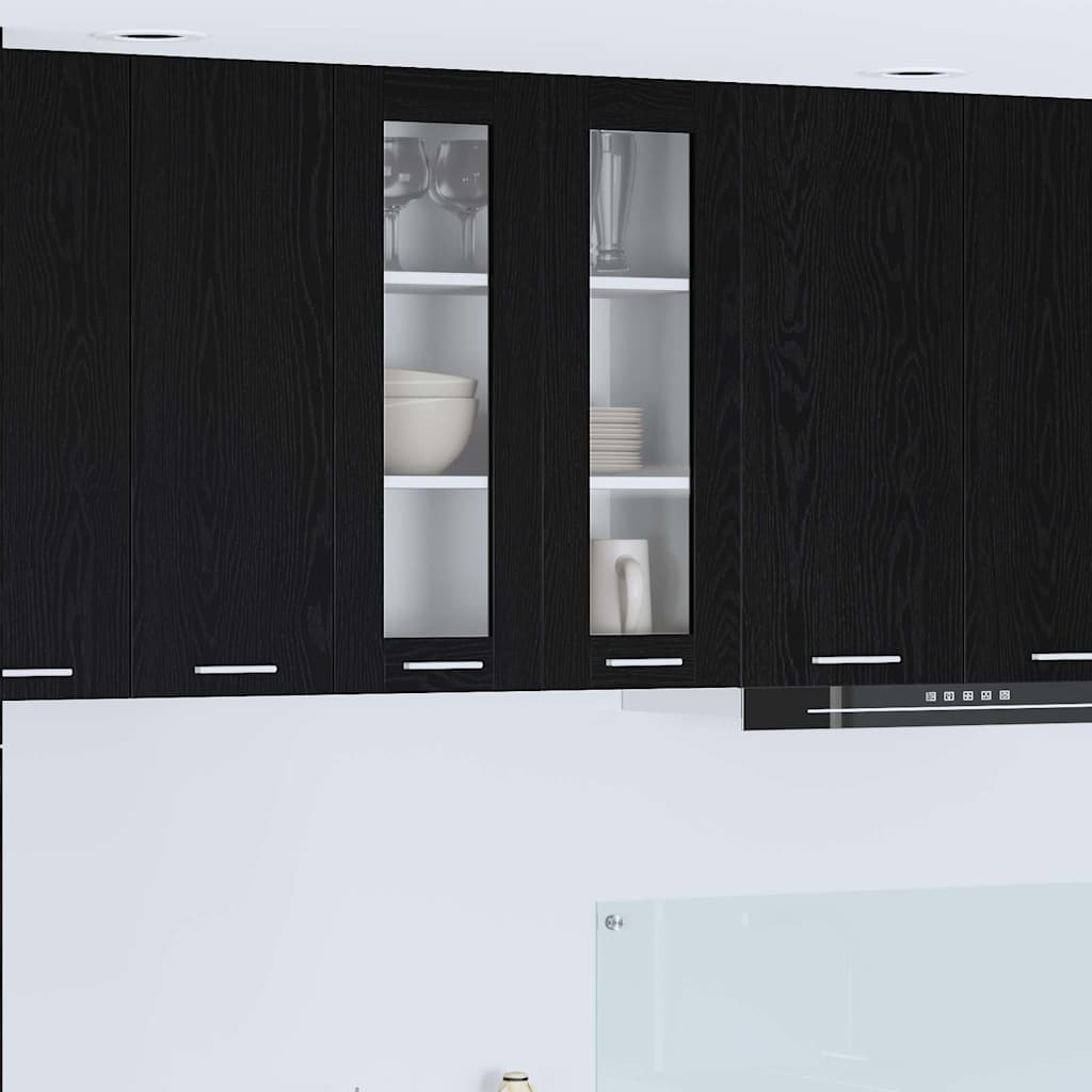 Armadio pensile Rovere Nero 60 x 31 x 80 cm Legno multistrato