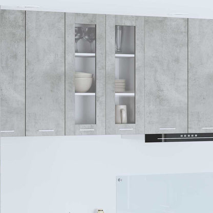 Armadio pensile con porta Grigio cemento 60 x 31 x 80 cm