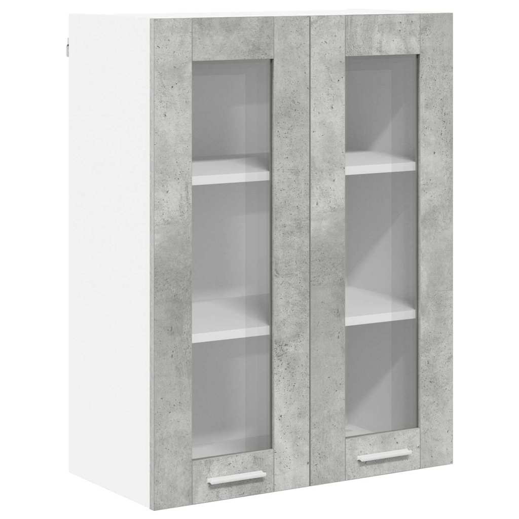 Armadio pensile con porta Grigio cemento 60 x 31 x 80 cm