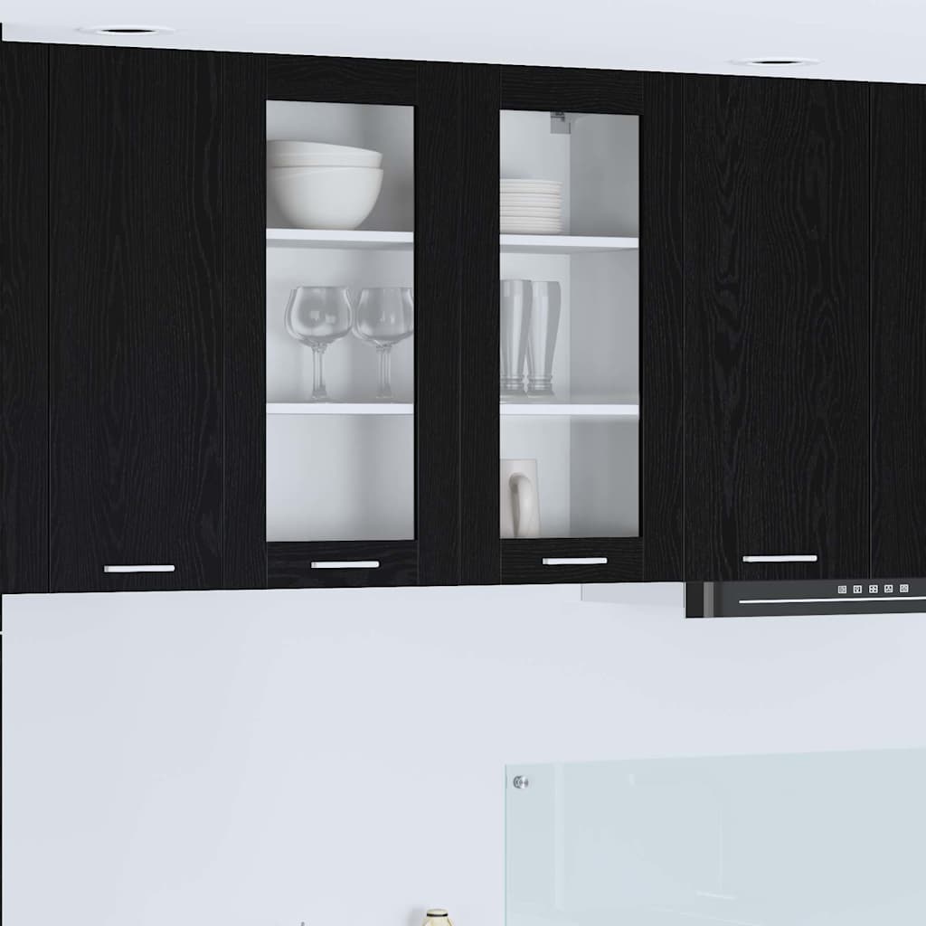 Armadio pensile Rovere Nero 80 x 31 x 80 cm Legno multistrato
