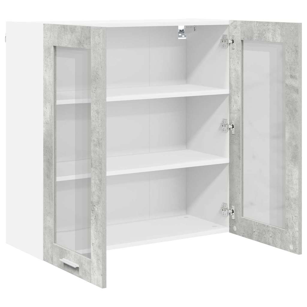 Armadio pensile con porta Grigio cemento 80 x 31 x 80 cm