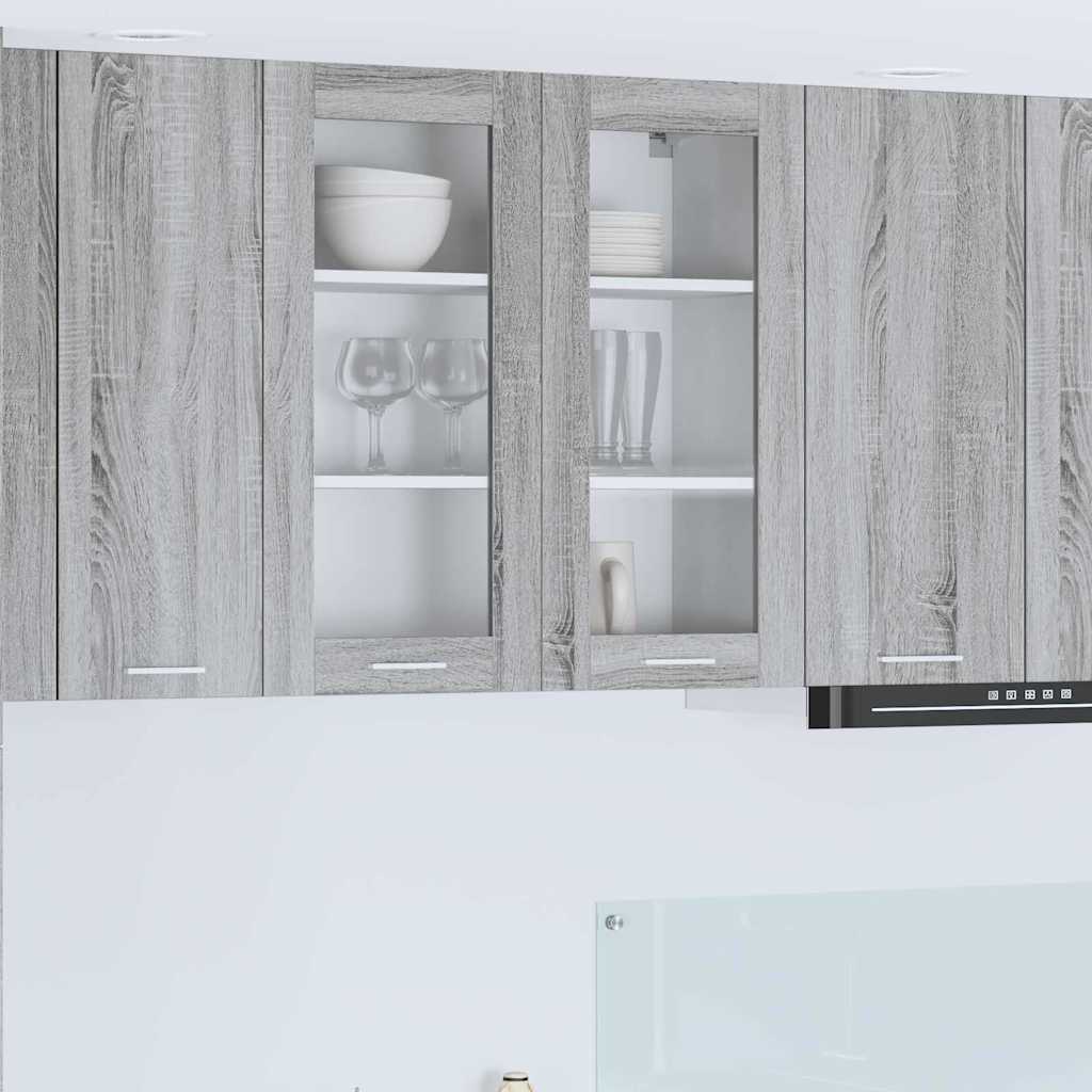 Armadio pensile Grigio Sonoma 80 x 31 x 80 cm Legno multistrato