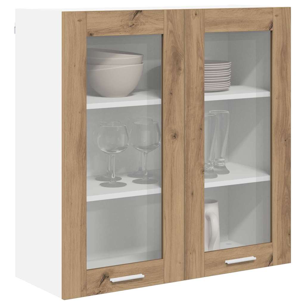 Armadio pensile con porta Rovere artigianale 80 x 31 x 80 cm