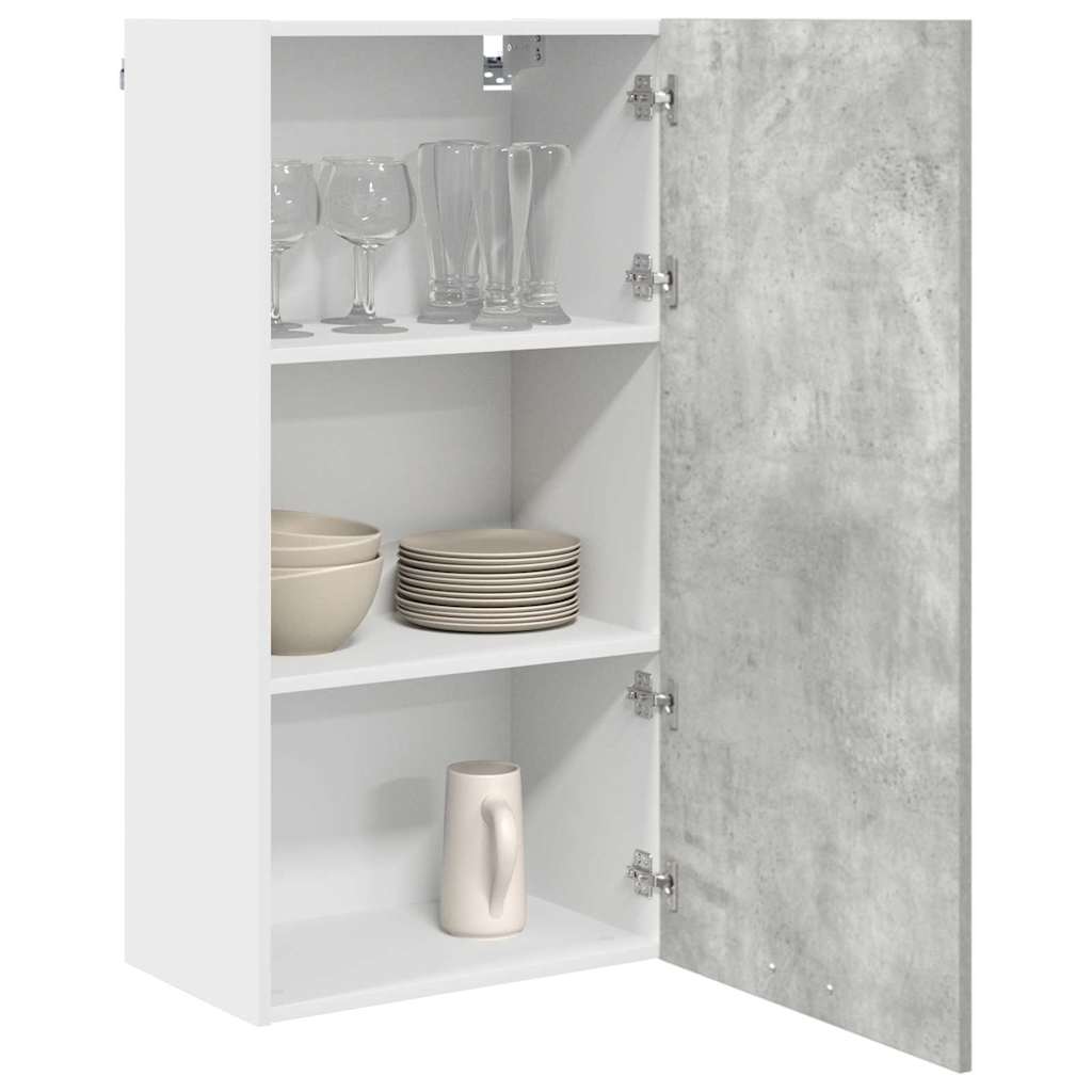 Armadio pensile Grigio Cemento e Bianco 50 x 31 x 100 cm