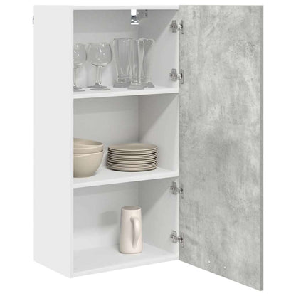 Armadio pensile Grigio Cemento e Bianco 50 x 31 x 100 cm