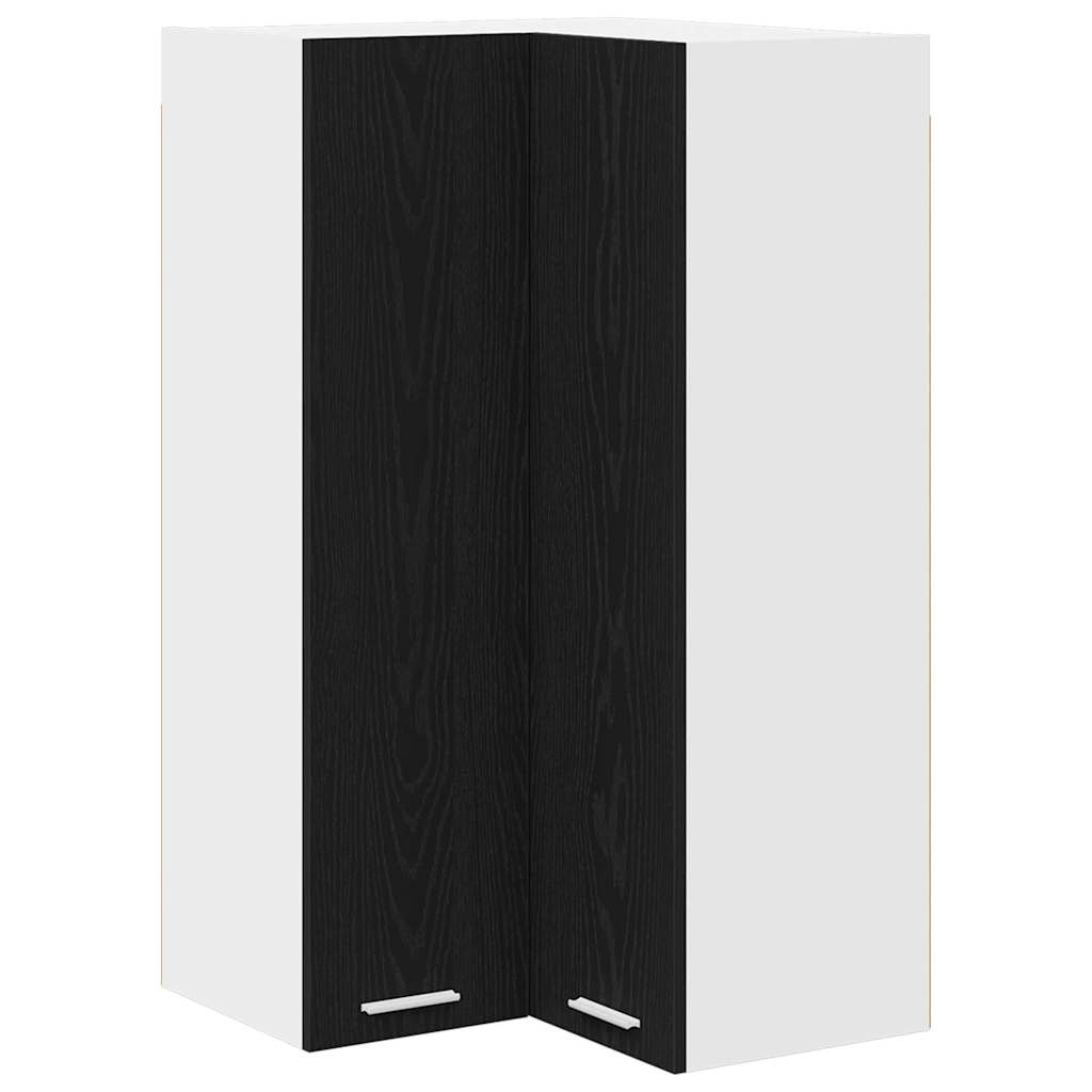 Armadio pensile con porta Rovere Nero e Bianco 57 x 57 x 100 cm