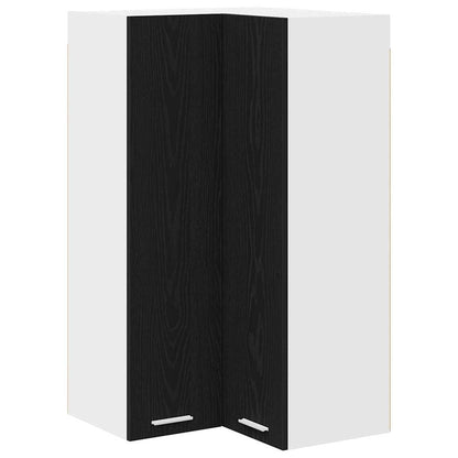 Armadio pensile con porta Rovere Nero e Bianco 57 x 57 x 100 cm