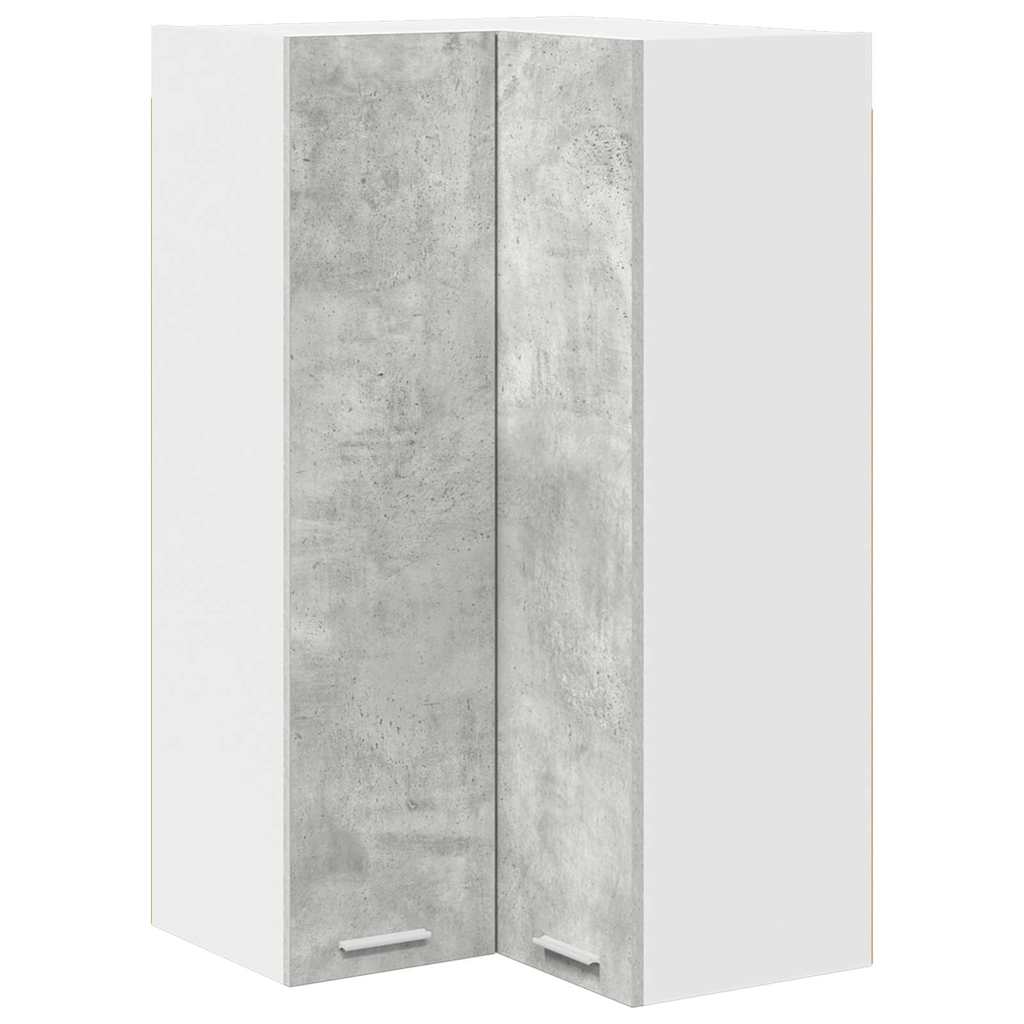 Armadio pensile Grigio Cemento e Bianco 57 x 57 x 100 cm