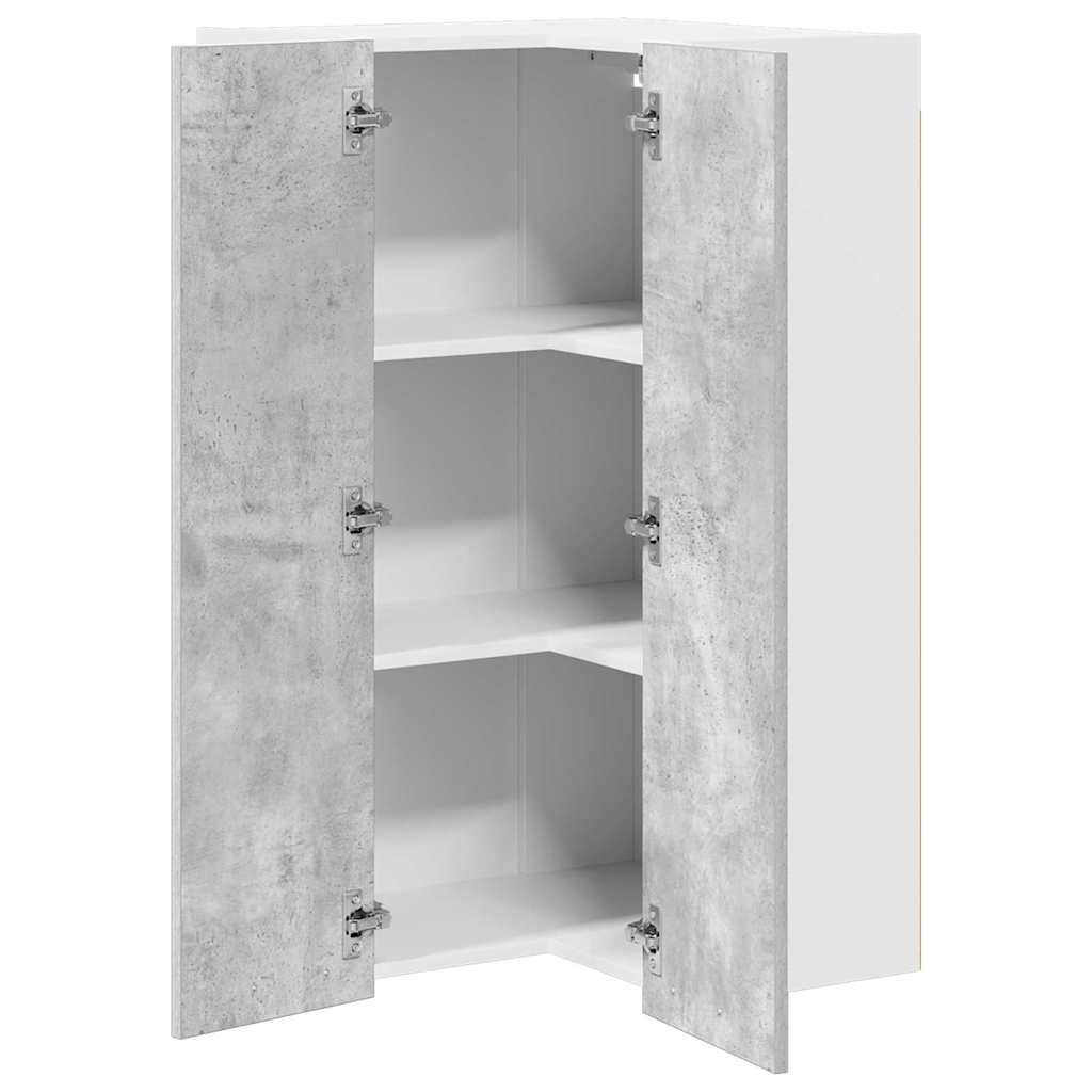 Armadio pensile Grigio Cemento e Bianco 57 x 57 x 100 cm