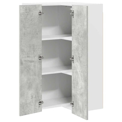 Armadio pensile Grigio Cemento e Bianco 57 x 57 x 100 cm