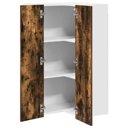 Armadio pensile Rovere Affumicato e Bianco 57 x 57 x 100 cm