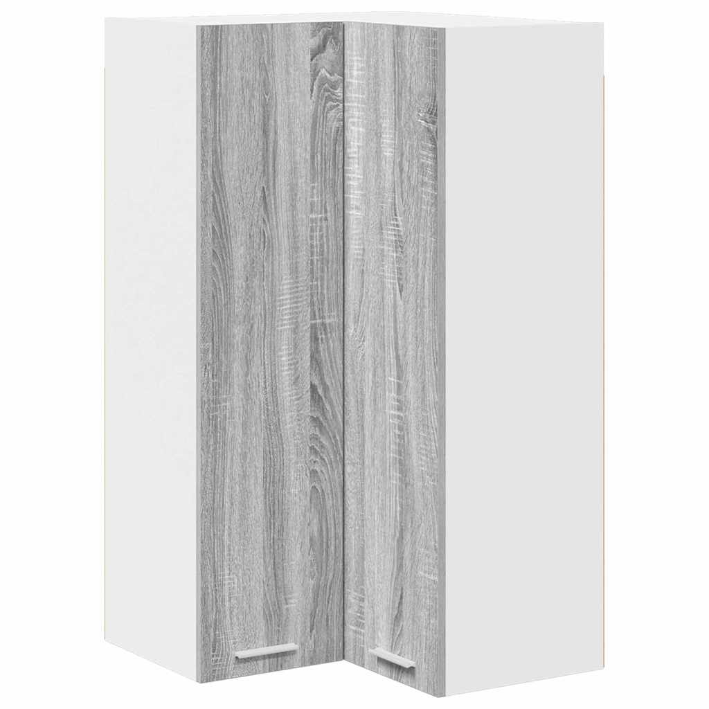 Armadio pensile Grigio Sonoma e Bianco 57 x 57 x 100 cm