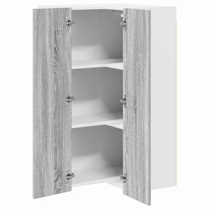 Armadio pensile Grigio Sonoma e Bianco 57 x 57 x 100 cm