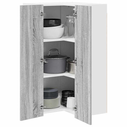 Armadio pensile Grigio Sonoma e Bianco 57 x 57 x 100 cm