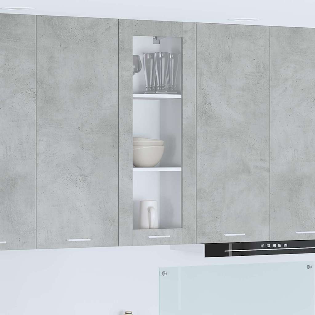 Armadio pensile con porta Grigio cemento 40 x 31 x 100 cm