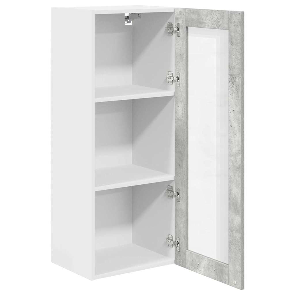 Armadio pensile con porta Grigio cemento 40 x 31 x 100 cm