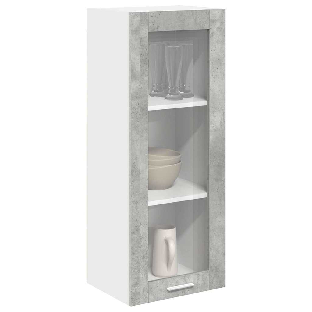 Armadio pensile con porta Grigio cemento 40 x 31 x 100 cm