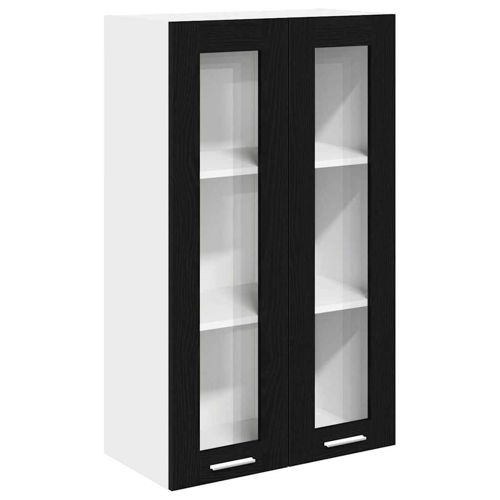 Armadio pensile con porta Riga Rovere Nero 60 x 31 x 100 cm