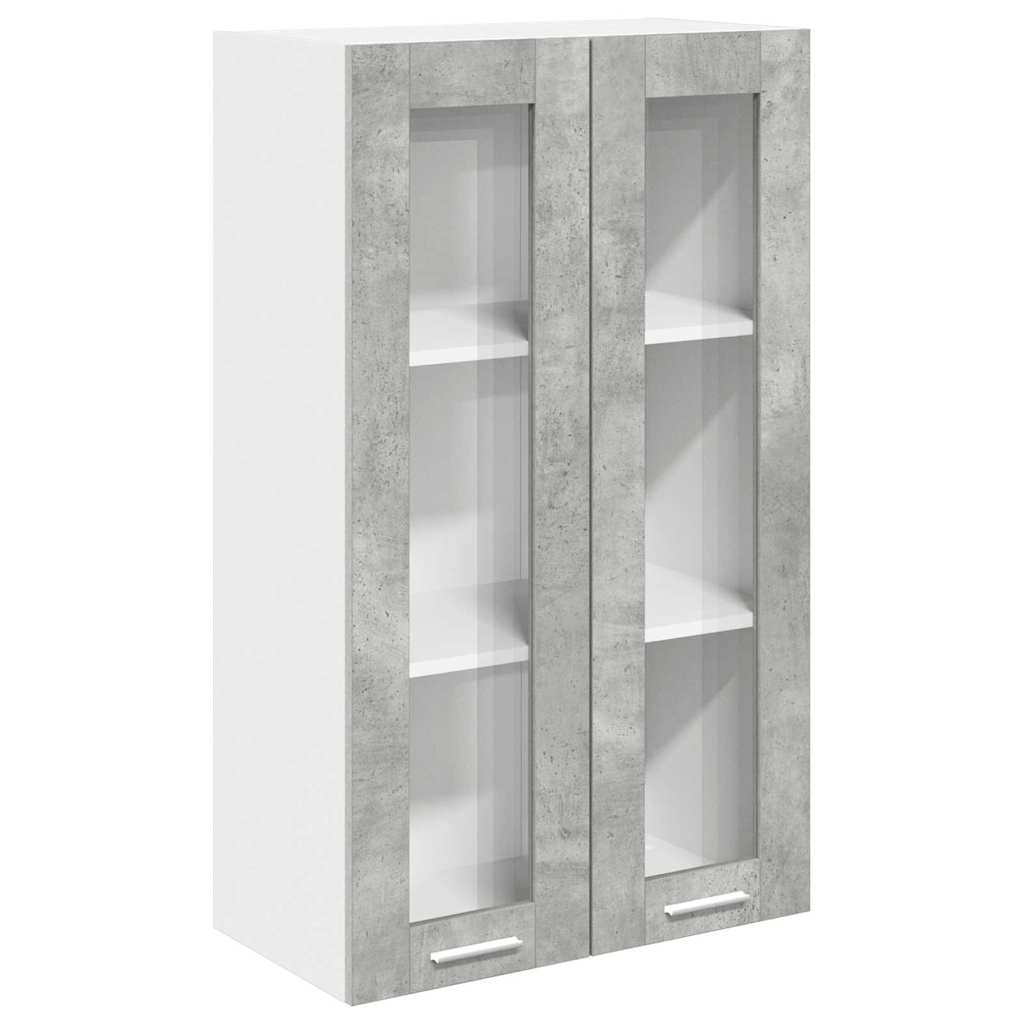 Armadio pensile con porta Grigio cemento 60 x 31 x 100 cm
