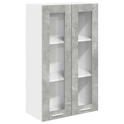Armadio pensile con porta Grigio cemento 60 x 31 x 100 cm