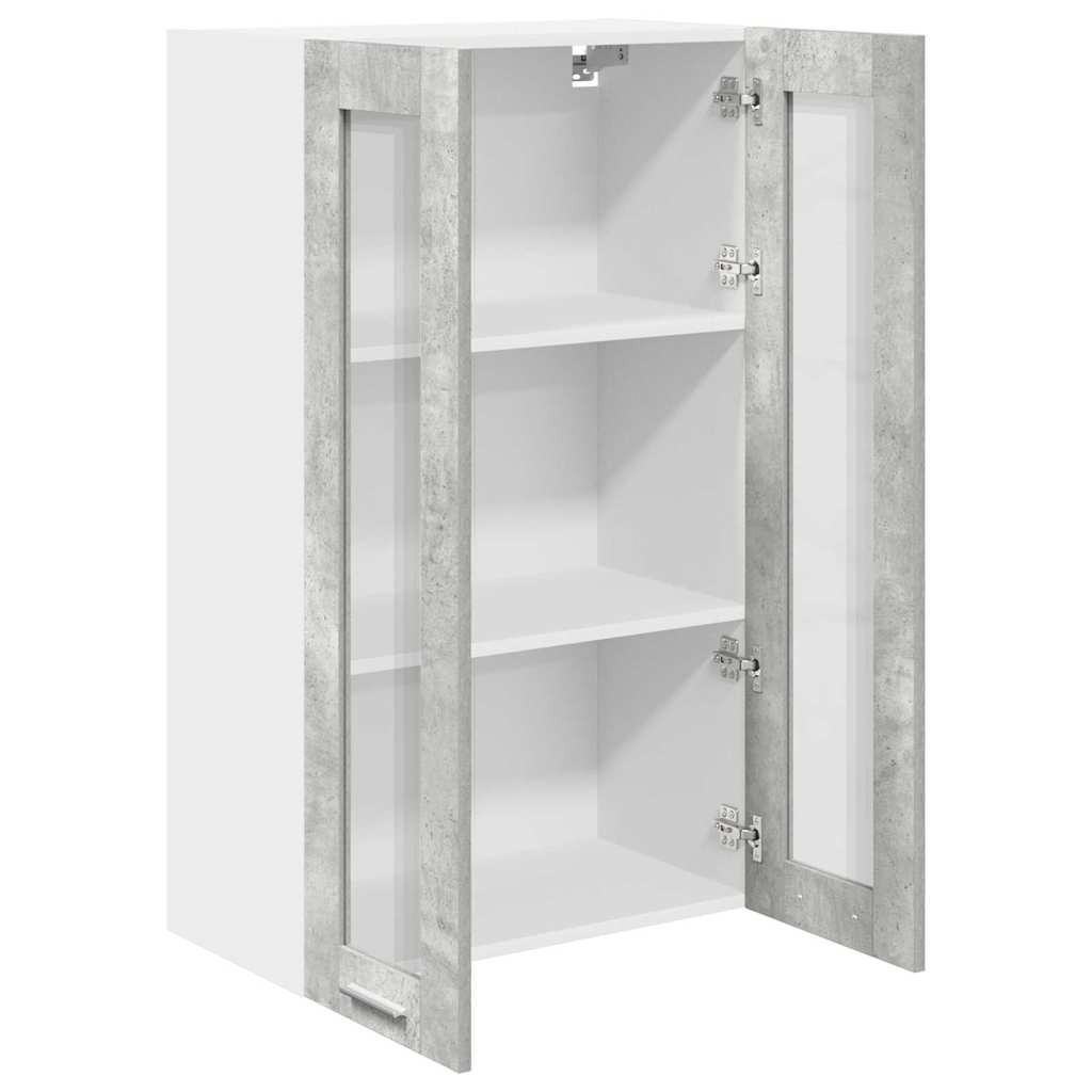 Armadio pensile con porta Grigio cemento 60 x 31 x 100 cm