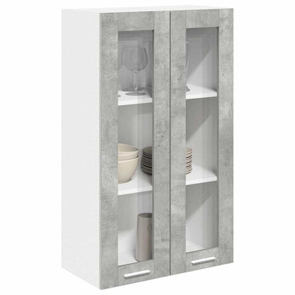 Armadio pensile con porta Grigio cemento 60 x 31 x 100 cm