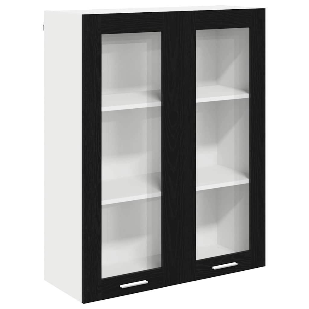Armadio pensile Rovere Nero 80 x 31 x 100 cm Legno multistrato