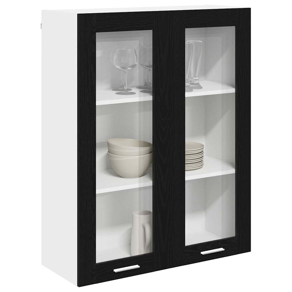 Armadio pensile Rovere Nero 80 x 31 x 100 cm Legno multistrato