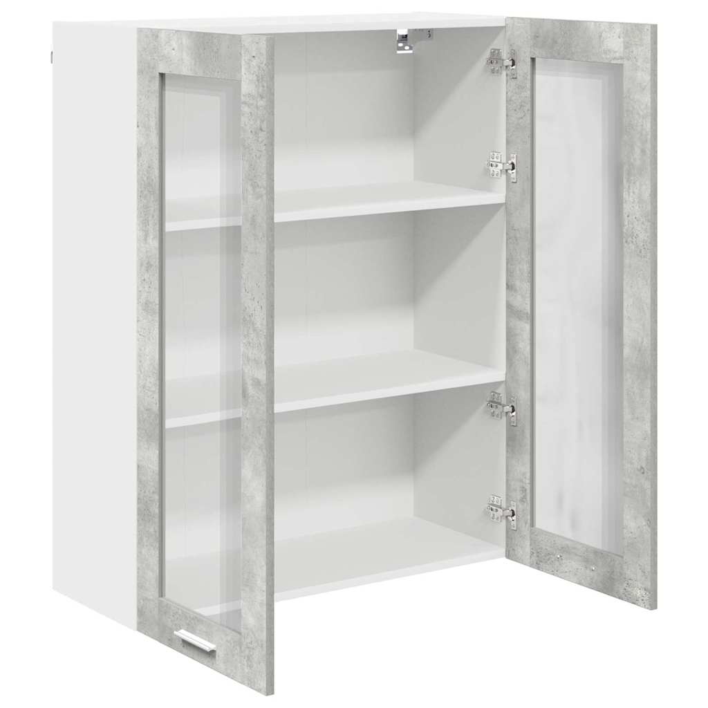 Armadio pensile con porta Grigio cemento 80 x 31 x 100 cm