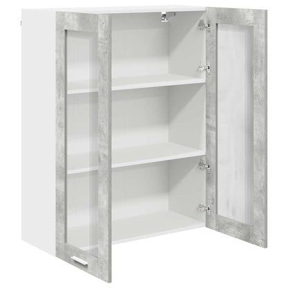 Armadio pensile con porta Grigio cemento 80 x 31 x 100 cm