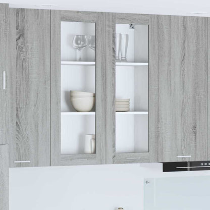 Armadio pensile con porta Grigio Sonoma 80 x 31 x 100 cm