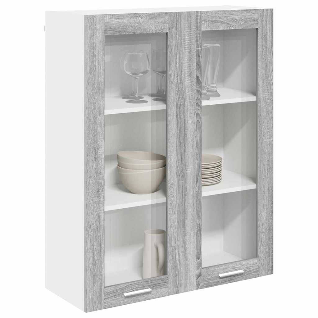 Armadio pensile con porta Grigio Sonoma 80 x 31 x 100 cm