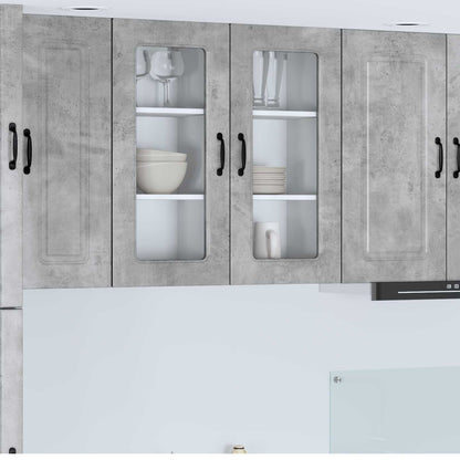 Mobile da cucina Kalmar 2 pcs Grigio cemento 40 x 31 x 80 cm