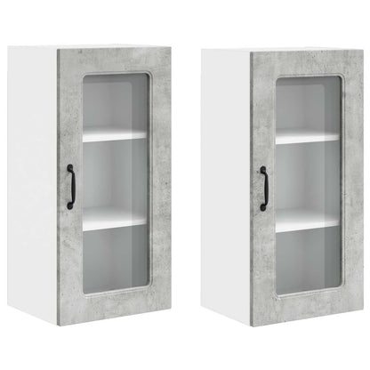Mobile da cucina Kalmar 2 pcs Grigio cemento 40 x 31 x 80 cm