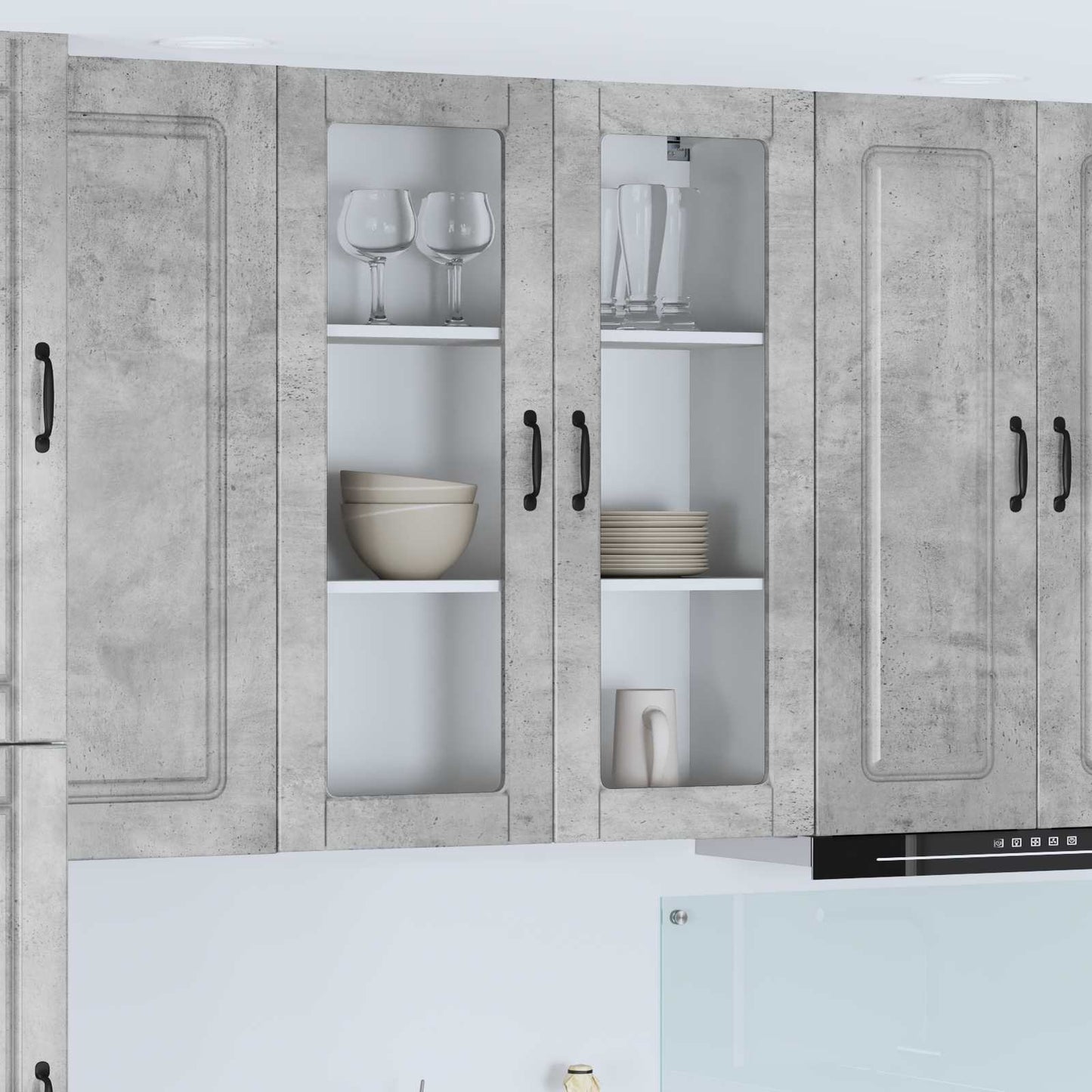 Mobile da cucina Kalmar Grigio cemento 80 x 31 x 100 cm