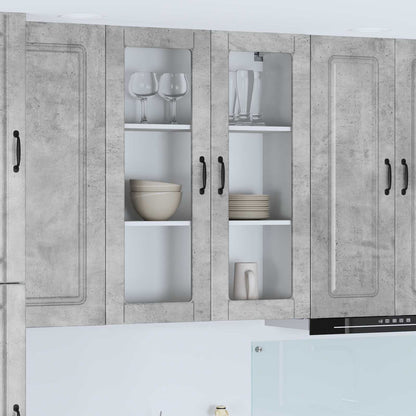 Mobile da cucina Kalmar Grigio cemento 80 x 31 x 100 cm