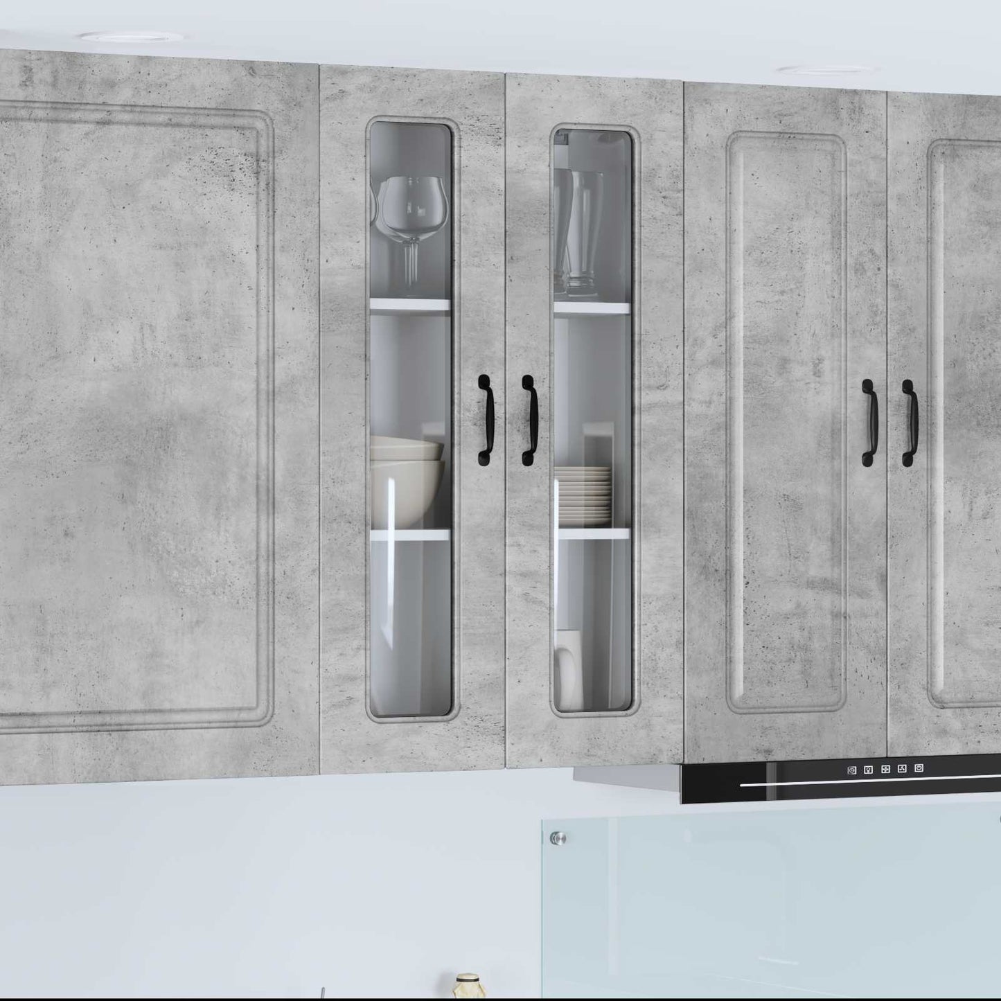 Mobile da cucina Kalmar Grigio cemento 60 x 31 x 100 cm