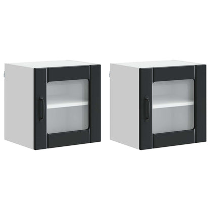 Mobile da cucina 2 pcs Nero 40 x 31 x 40 cm Legno multistrato