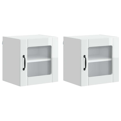 Mobile da cucina 2 pcs Bianco Lucido 40 x 31 x 40 cm