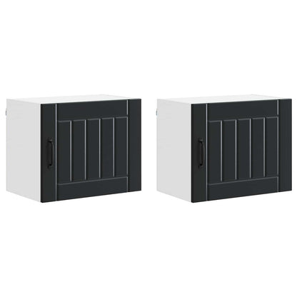 Mobile da cucina 2 pcs Nero 50 x 31 x 40 cm Legno multistrato