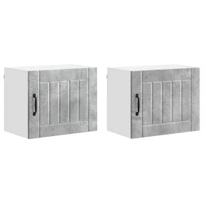 Mobile da cucina Lucca 2 pcs Grigio cemento 50 x 31 x 40 cm