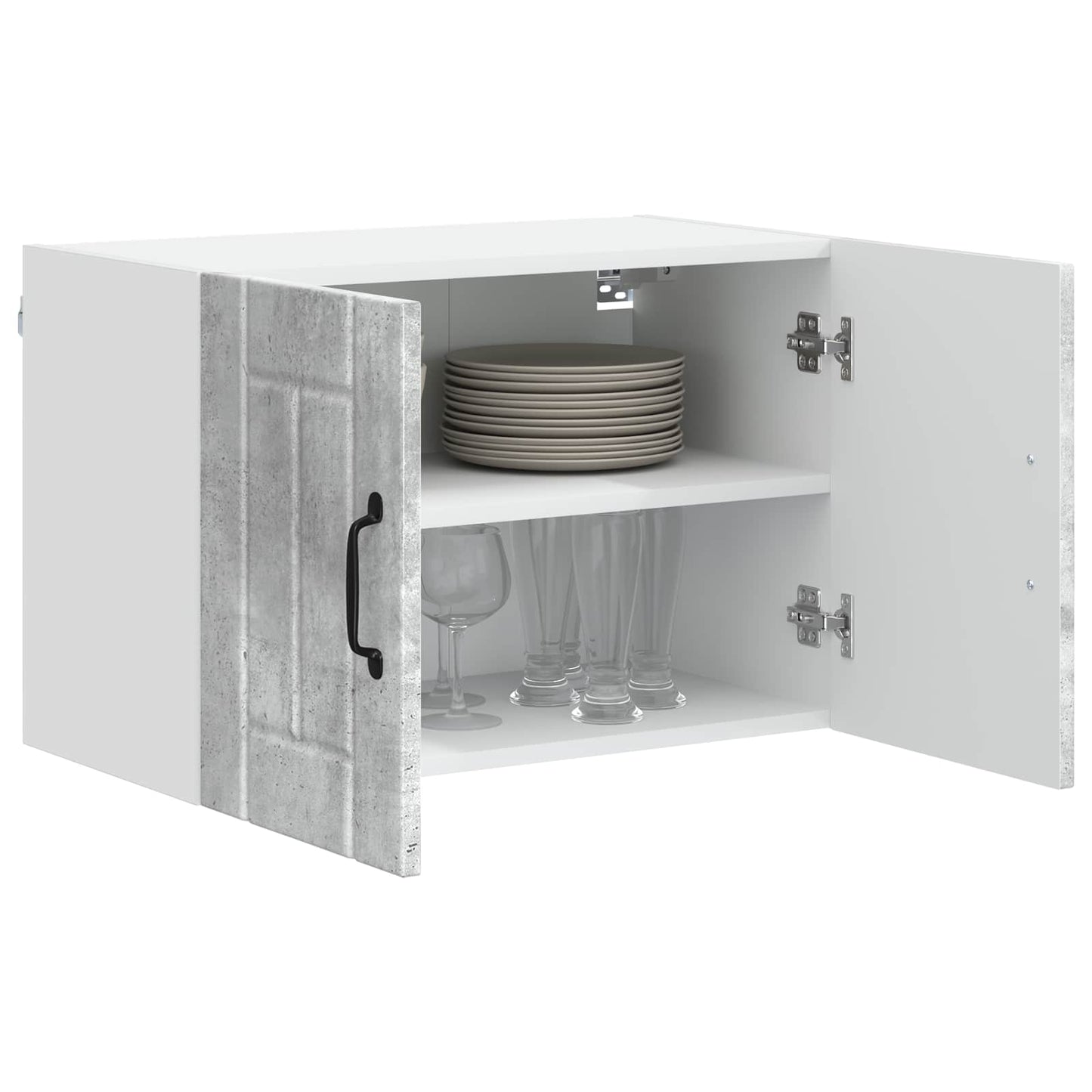 Armadi a pareti per cucina 2 pcs Grigio cemento 60 x 31 x 40 cm