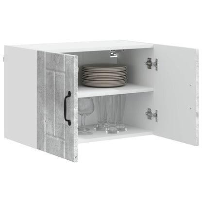 Armadi a pareti per cucina 2 pcs Grigio cemento 60 x 31 x 40 cm