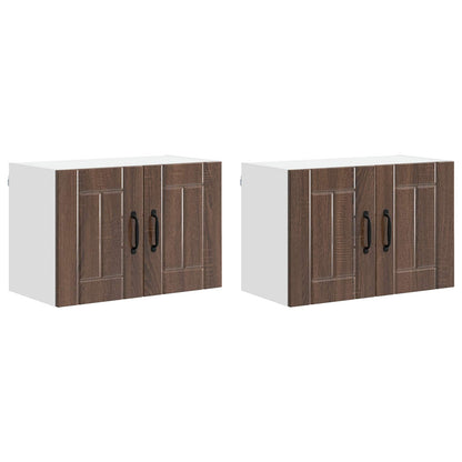 Armadi a pareti per cucina 2 pcs Rovere Marrone 60 x 31 x 40 cm